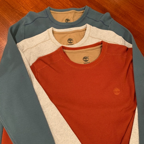 Timberland Other - 3 Timberland Wharf River Crew Waffle Shirts - M